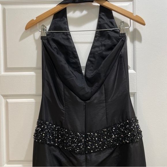 Jovani Formal Gown Jeweled Waist Backless Halter Dress Size 6 - Picture 6 of 12